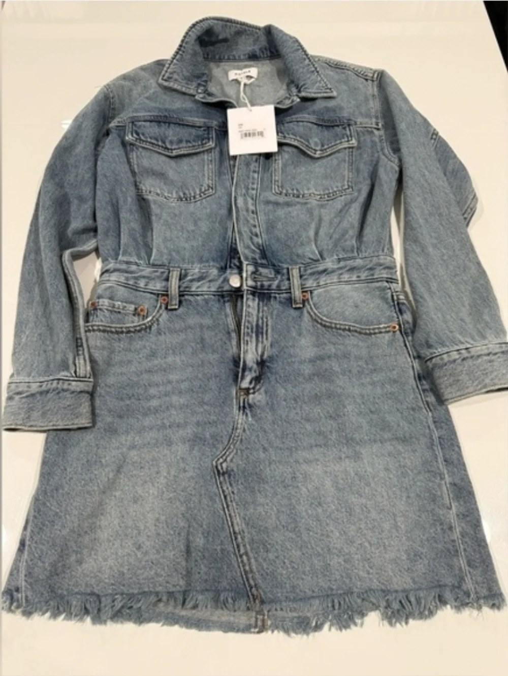 Pistola Nina Long Sleeve Denim Shirtdress Jean Dress - Picture 2 of 6